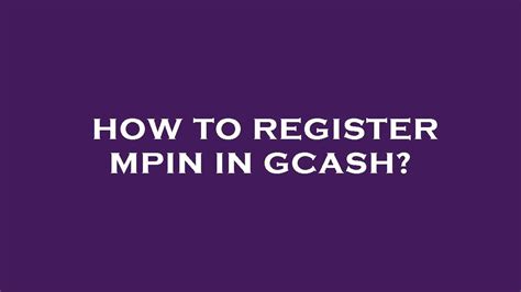 gcash mpin register